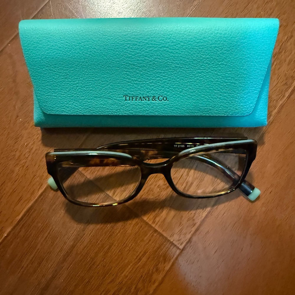 Tiffany & Co. Tortoise Glasses with Blue Case